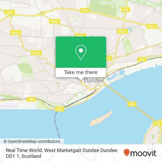 Real Time World, West Marketgait Dundee Dundee DD1 1 map