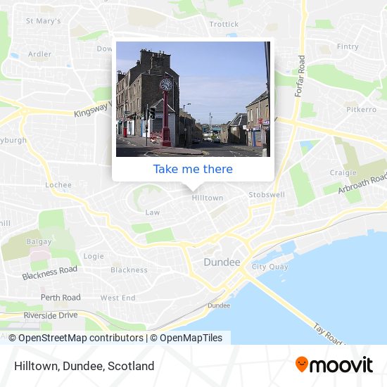 Hilltown, Dundee map