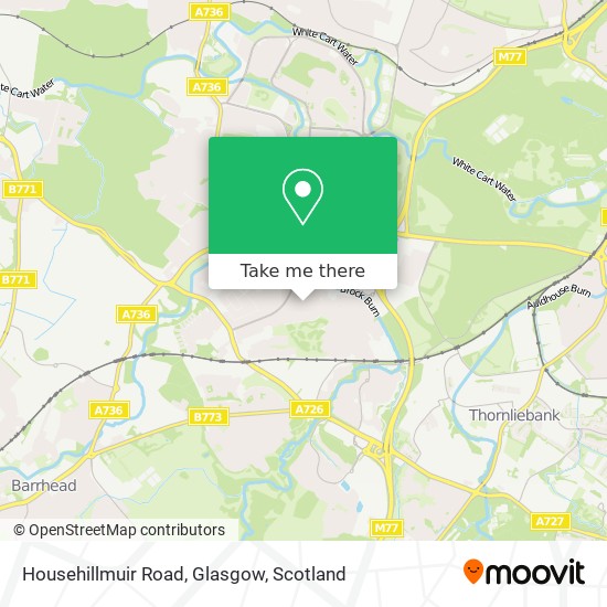 Househillmuir Road, Glasgow map