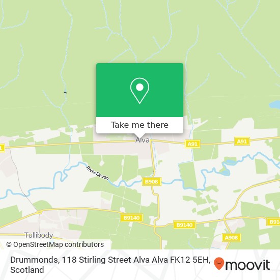 Drummonds, 118 Stirling Street Alva Alva FK12 5EH map