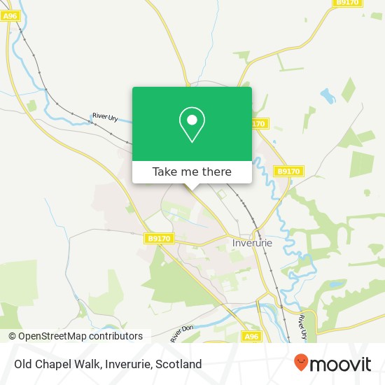 Old Chapel Walk, Inverurie map