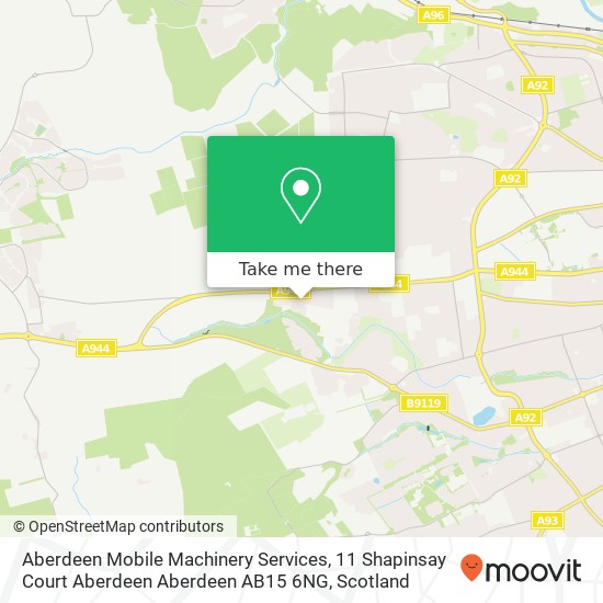 Aberdeen Mobile Machinery Services, 11 Shapinsay Court Aberdeen Aberdeen AB15 6NG map