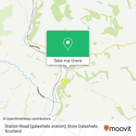 Station Road (galashiels station), Stow Galashiels map