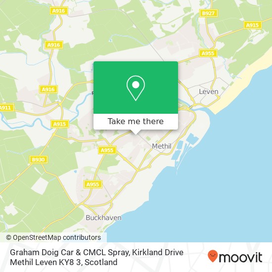 Graham Doig Car & CMCL Spray, Kirkland Drive Methil Leven KY8 3 map