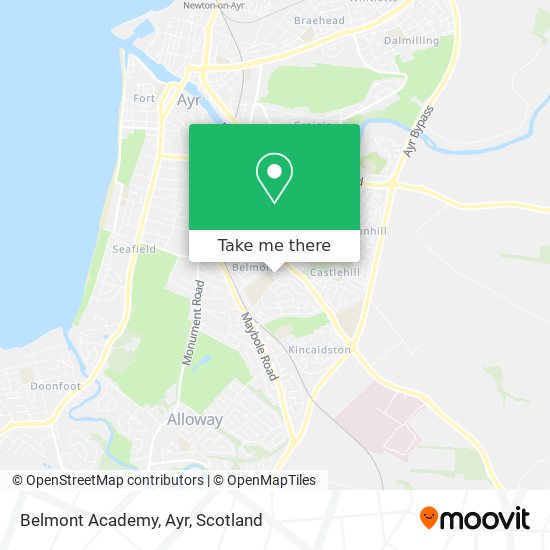 Belmont Academy, Ayr map