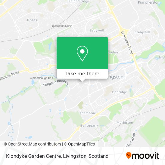 Klondyke Garden Centre, Livingston map