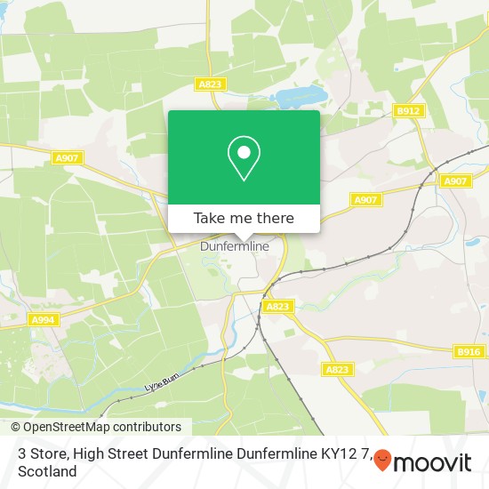 3 Store, High Street Dunfermline Dunfermline KY12 7 map