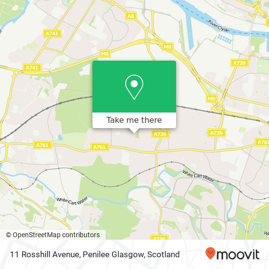 11 Rosshill Avenue, Penilee Glasgow map