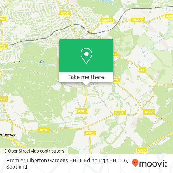 Premier, Liberton Gardens EH16 Edinburgh EH16 6 map