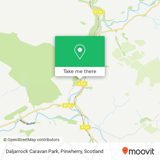 Daljarrock Caravan Park, Pinwherry map