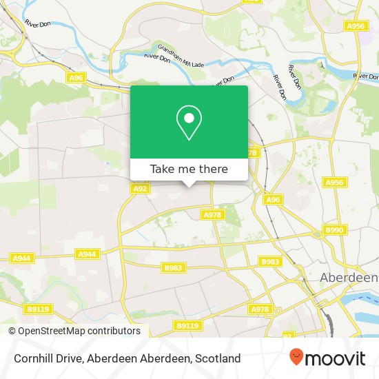 Cornhill Drive, Aberdeen Aberdeen map