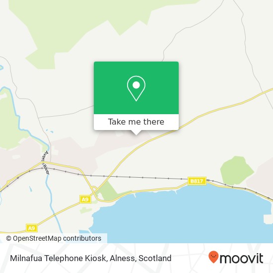 Milnafua Telephone Kiosk, Alness map