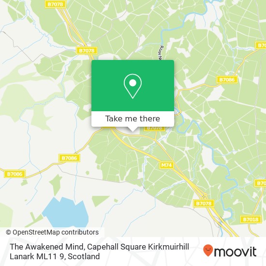 The Awakened Mind, Capehall Square Kirkmuirhill Lanark ML11 9 map
