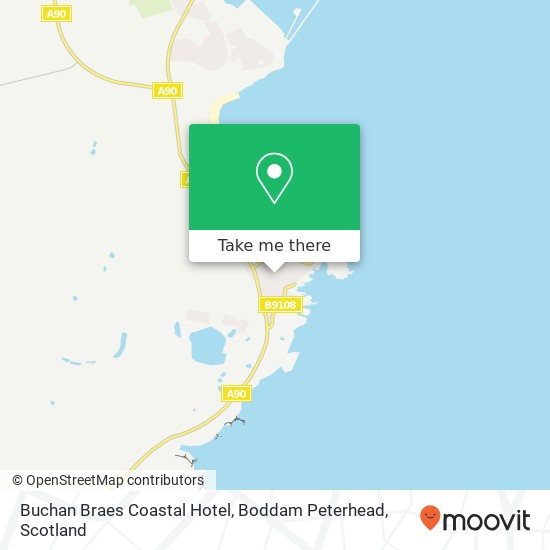 Buchan Braes Coastal Hotel, Boddam Peterhead map