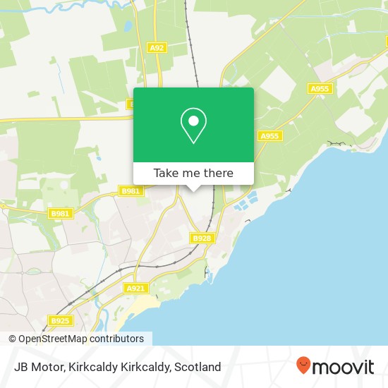 JB Motor, Kirkcaldy Kirkcaldy map