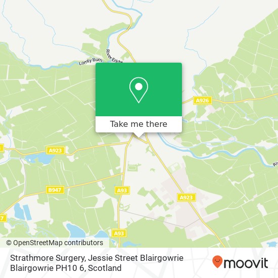 Strathmore Surgery, Jessie Street Blairgowrie Blairgowrie PH10 6 map