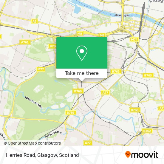 Herries Road, Glasgow map