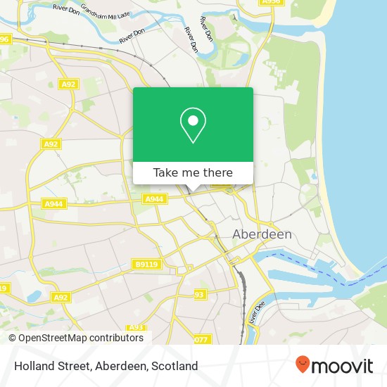 Holland Street, Aberdeen map