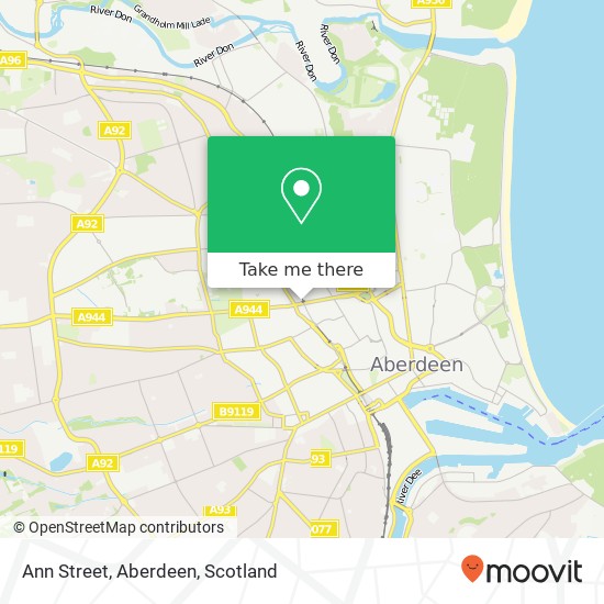 Ann Street, Aberdeen map