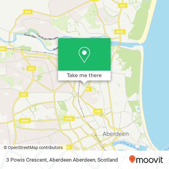 3 Powis Crescent, Aberdeen Aberdeen map