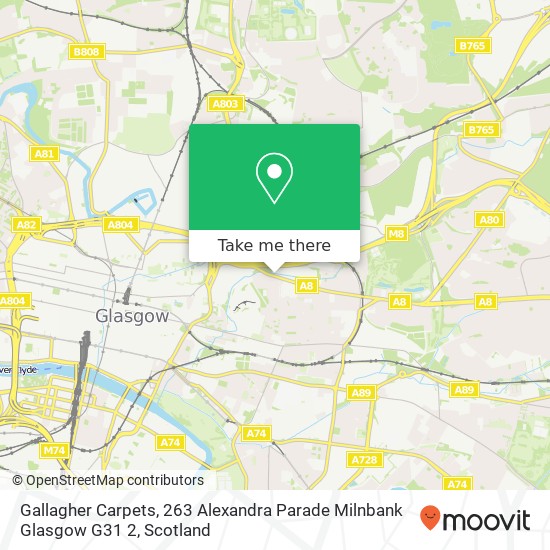Gallagher Carpets, 263 Alexandra Parade Milnbank Glasgow G31 2 map