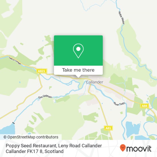 Poppy Seed Restaurant, Leny Road Callander Callander FK17 8 map