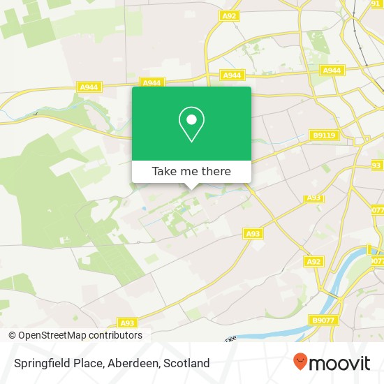 Springfield Place, Aberdeen map