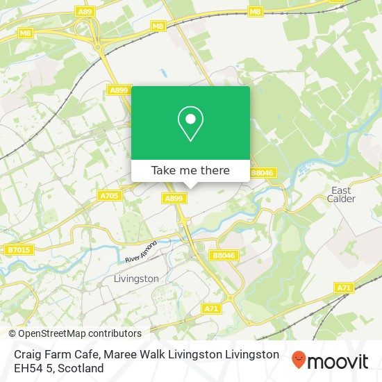 Craig Farm Cafe, Maree Walk Livingston Livingston EH54 5 map