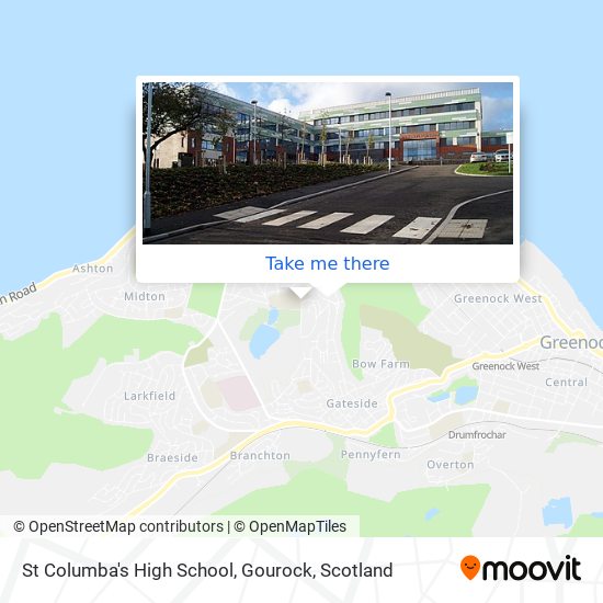 St Columba's High School, Gourock map