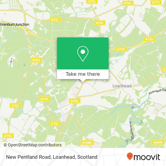 New Pentland Road, Loanhead map