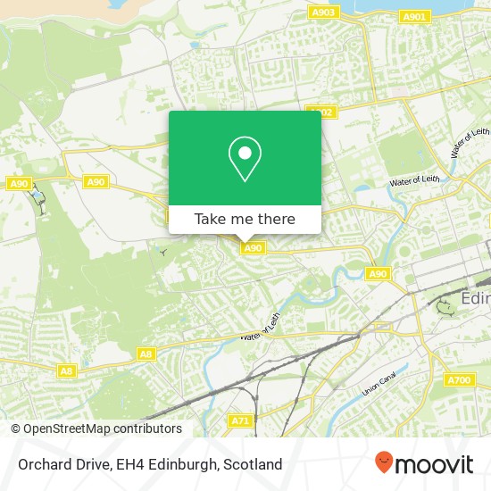 Orchard Drive, EH4 Edinburgh map