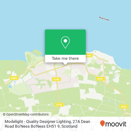 Modelight - Quality Designer Lighting, 27A Dean Road Bo'Ness Bo'Ness EH51 9 map