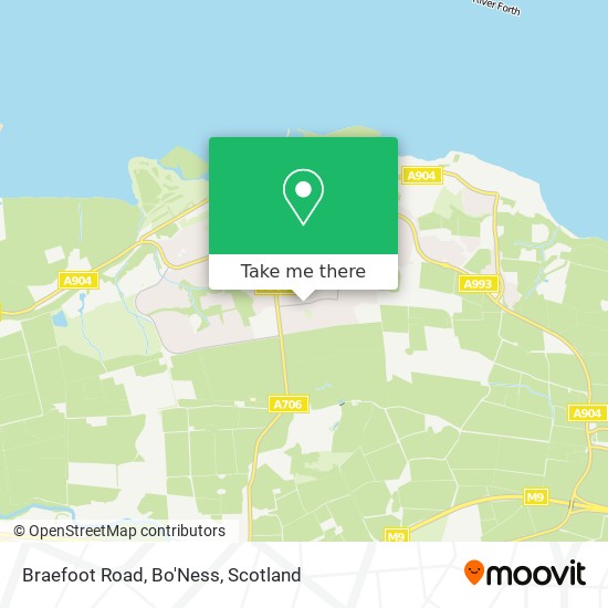 Braefoot Road, Bo'Ness map
