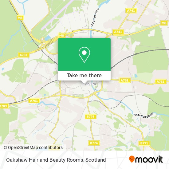 Oakshaw Hair and Beauty Rooms map