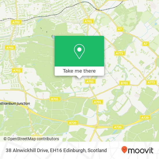 38 Alnwickhill Drive, EH16 Edinburgh map