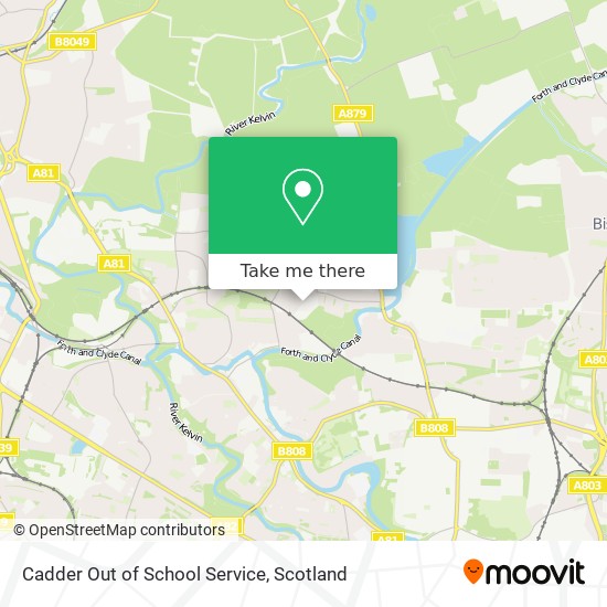 Cadder Out of School Service map
