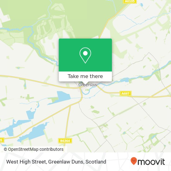 West High Street, Greenlaw Duns map