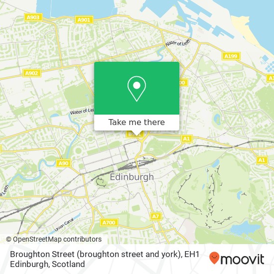 Broughton Street (broughton street and york), EH1 Edinburgh map