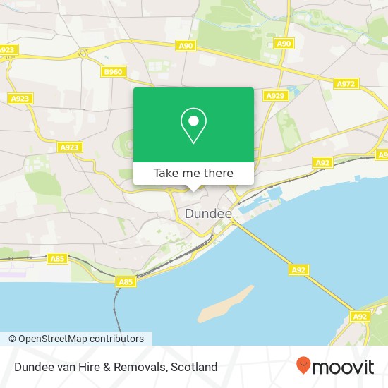 Dundee van Hire & Removals map