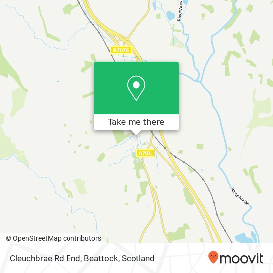 Cleuchbrae Rd End, Beattock map