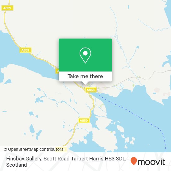 Finsbay Gallery, Scott Road Tarbert Harris HS3 3DL map