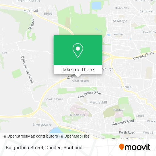 Balgarthno Street, Dundee map