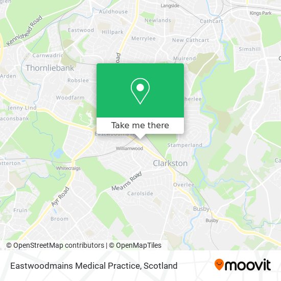 Eastwoodmains Medical Practice map