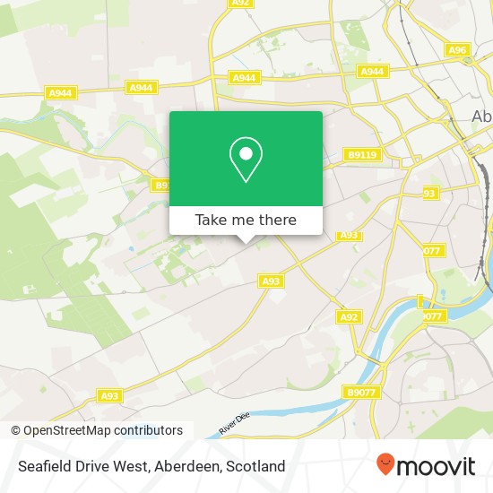 Seafield Drive West, Aberdeen map