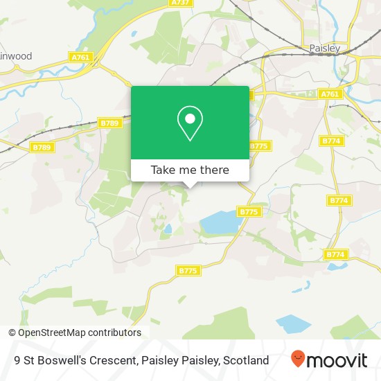9 St Boswell's Crescent, Paisley Paisley map