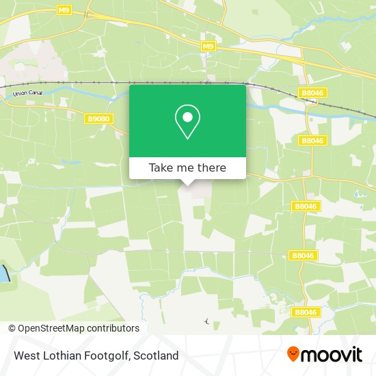 West Lothian Footgolf map
