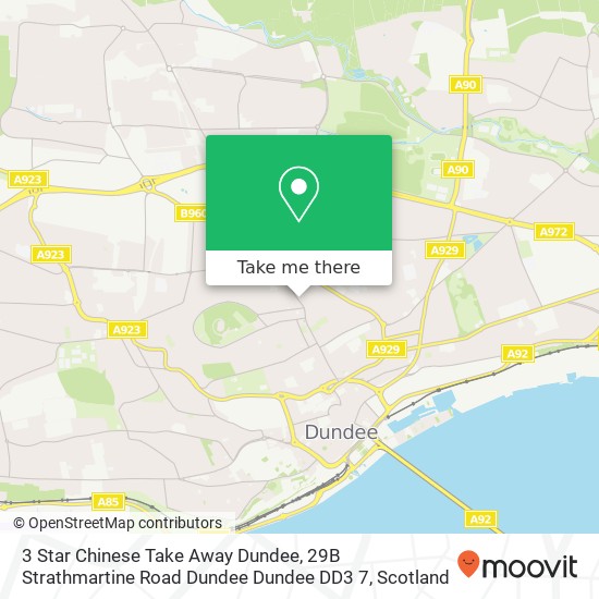 3 Star Chinese Take Away Dundee, 29B Strathmartine Road Dundee Dundee DD3 7 map