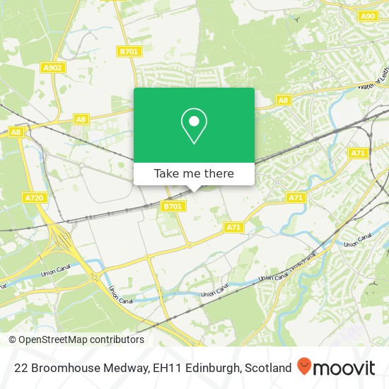 22 Broomhouse Medway, EH11 Edinburgh map