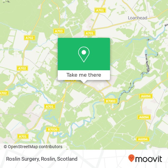 Roslin Surgery, Roslin map