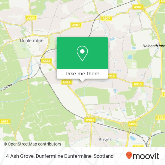 4 Ash Grove, Dunfermline Dunfermline map